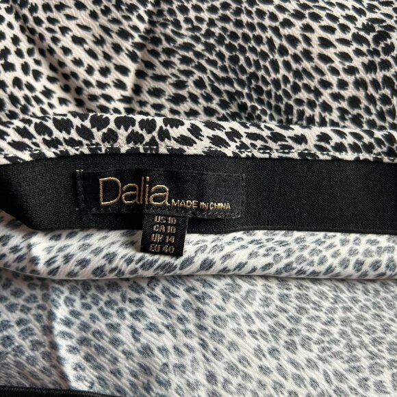 Nwot Dalia A -Line Midi skirt, Cheetah spotted print in black and beige size 10 - Picture 5 of 5